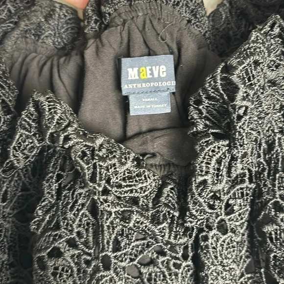 Maeve by Anthropologie Lace Black Top - Picture 4 of 10